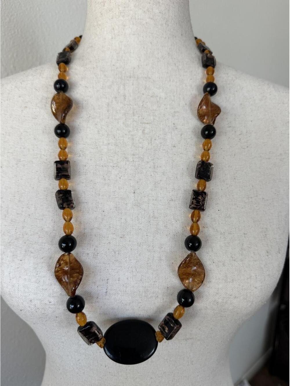 Big bold beaded statement necklace